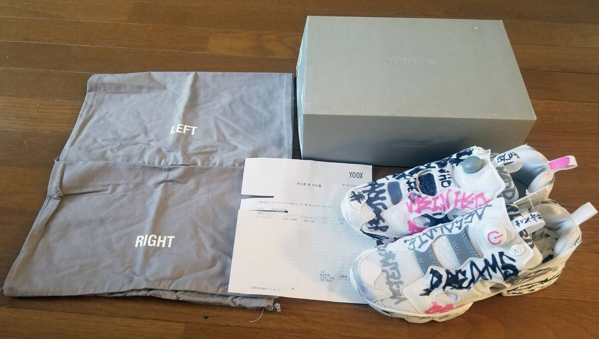 ★最終値下げ★新品 正規品 Reebok pumpfury × VETEMENTS PARIS GRAFFITI ポンプフューリー　ヴェトモン ホワイト28cm