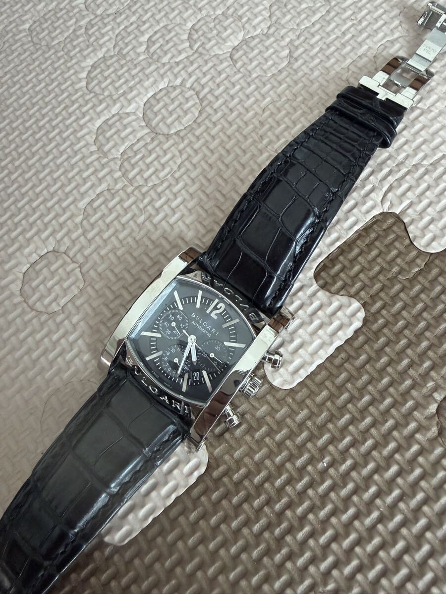 美品　BVLGARI アショーマ　クロノグラフ AA48SCH