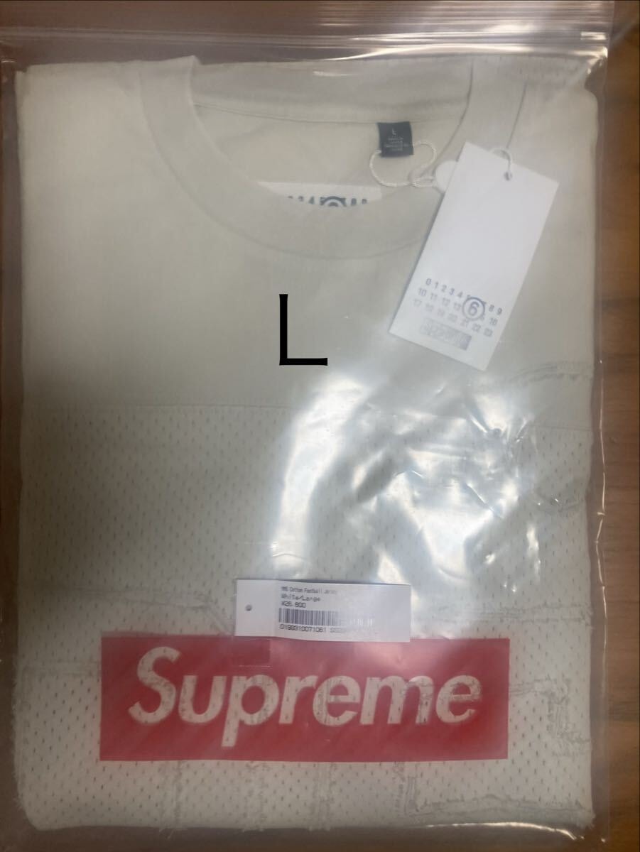 L Supreme MM6 Maison Margiela Cotton Football Jersey White ホワイト 白 シュプリーム メゾン マルジェラ フットボール ジャージ