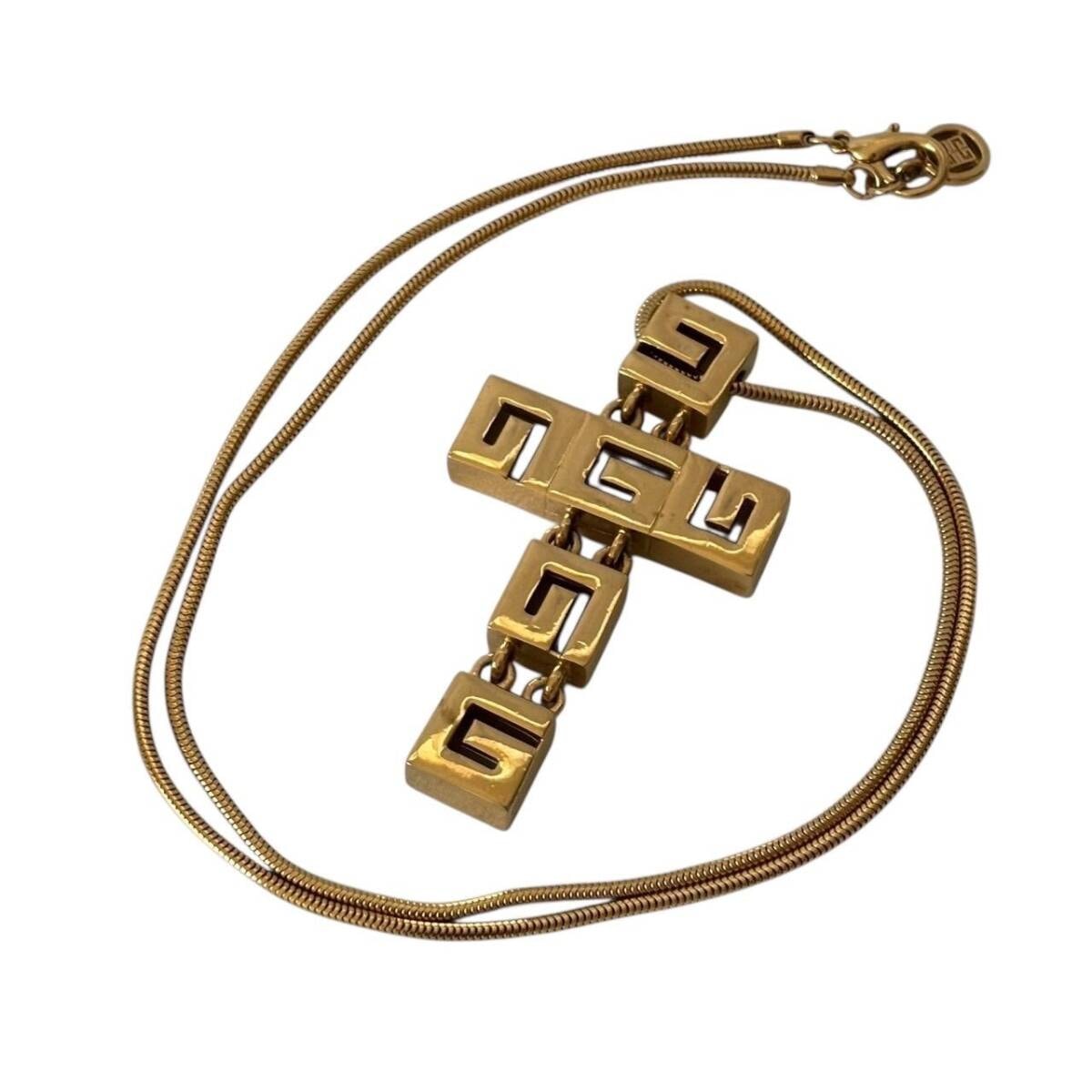 GIVENCHY ジバンシー ネックレス アクセサリー ジュエリー 十字架 小物 GP ゴールド