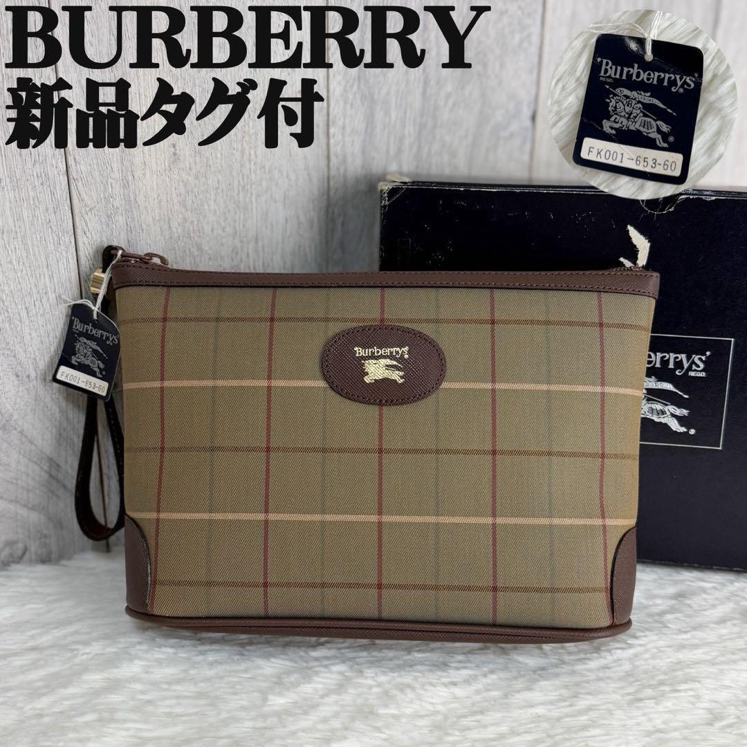 Burberrysバーバリーズ クラッチバッグ ノバチェック ホースロゴA4 未使用】バーバリー ノバチェック シャドーホース ホースロゴ クラッチ