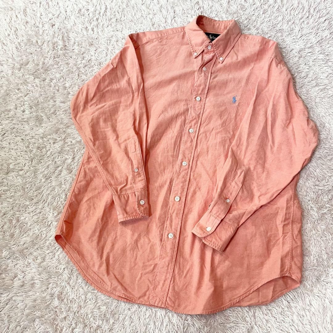 日本サイズM BIG OXFORD ゆったり　ラルフローレン　長袖シャツ