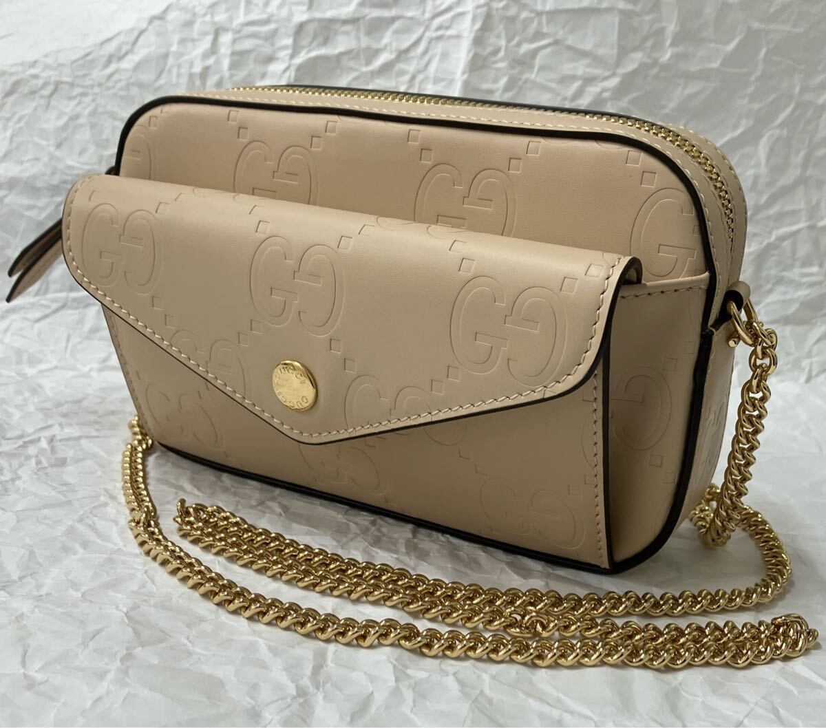 GUCCI　グッチ 781554 GG ミニ ショルダーバッグ サコッシュ ベージュ　未使用