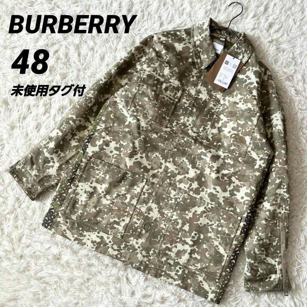 未使用タグ付★BURBERRY バーバリー 迷彩 カモフラ ミリタリージャケット★48★L 大きめ