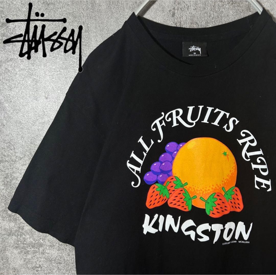 [大人気] ステューシー　Tシャツ　フルーツプリント　ビックロゴ　存在感◎