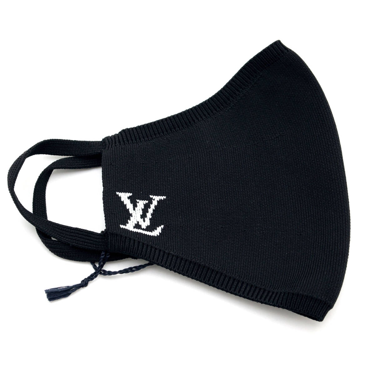 中古 LOUIS VUITTON ルイ・ヴィトン マスク マイユ マスクカバー M76748 ポーチ付 ブラック イタリア製 Sランク レディース 使用感ほぼなし