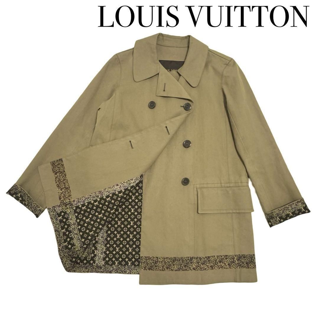 LOUIS VUITTON ルイヴィトン マッキントッシュ モノグラム 花ガラ トレンチコート 上着 アウター ブラウン レディース ビジネス