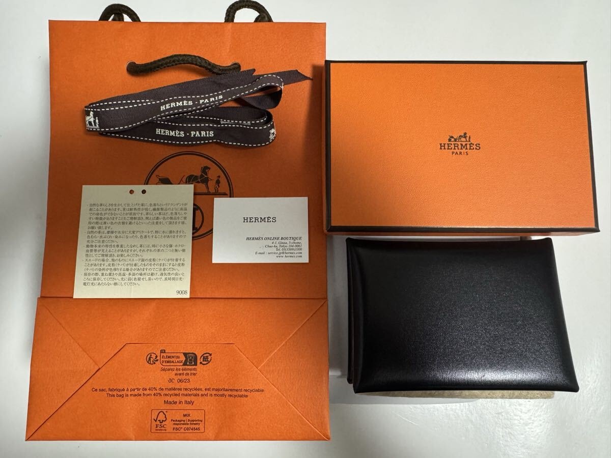 HERMES エルメス カルヴィデュオ ボックスカーフ コインケース カードケース　カルヴィ　デュオ