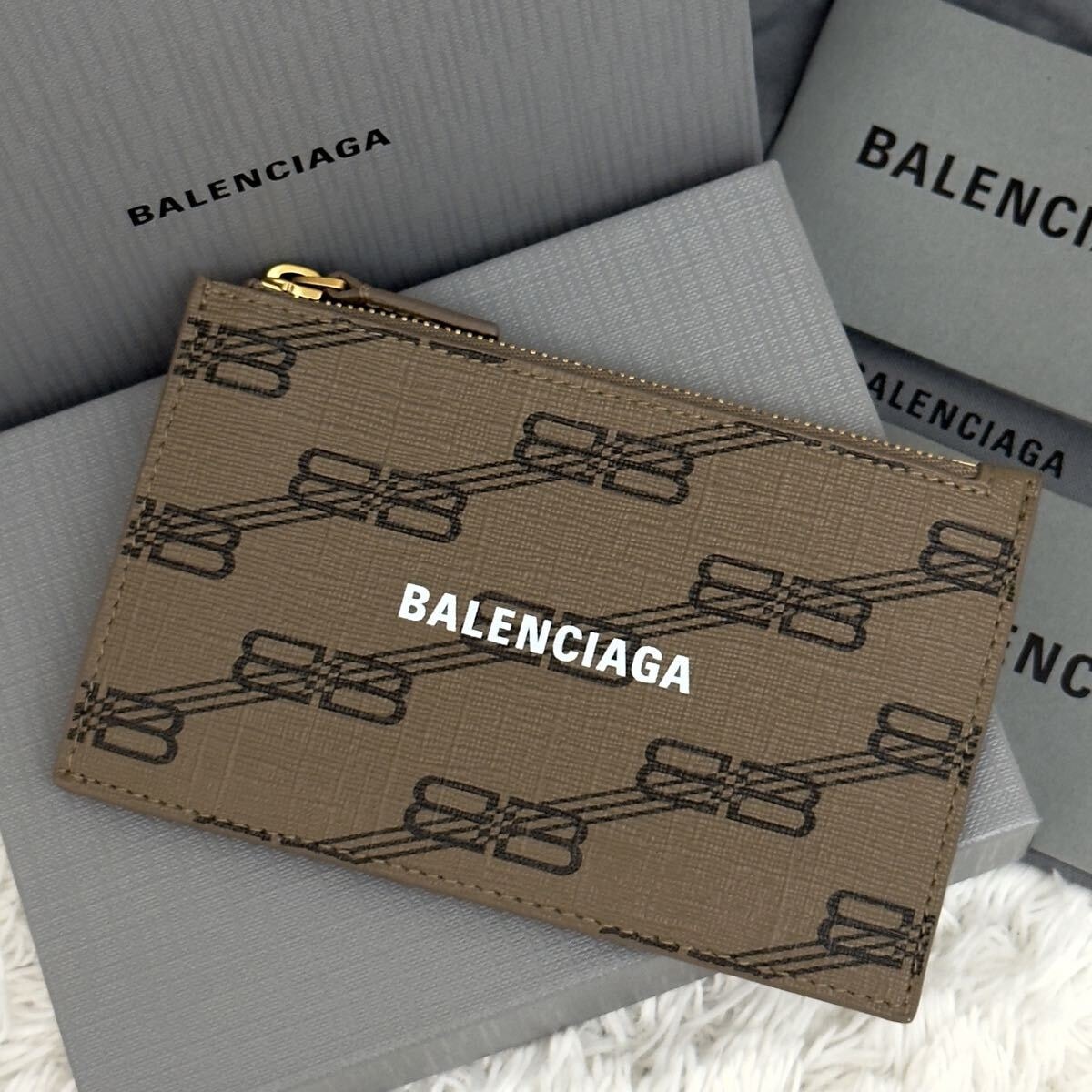 ☆新品同様☆BALENCIAGA バレンシアガ BBモノグラム 財布 フラグメント コインケース ミニ財布 カードケース