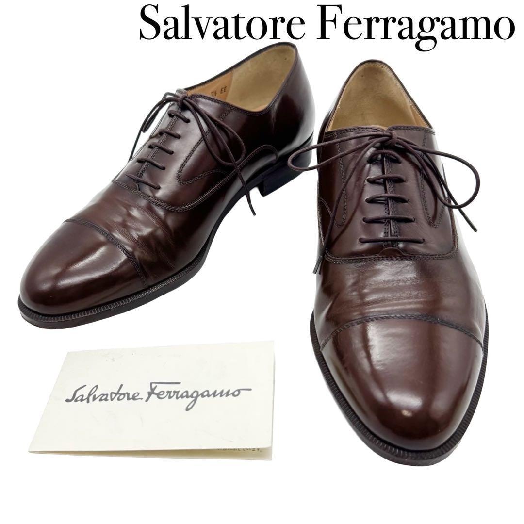 Salvatore Ferragamo サルヴァトーレ フェラガモ 表記サイズ7.5 約25.5cm 本革 靴 ビジネスシューズ メンズ ブラウン