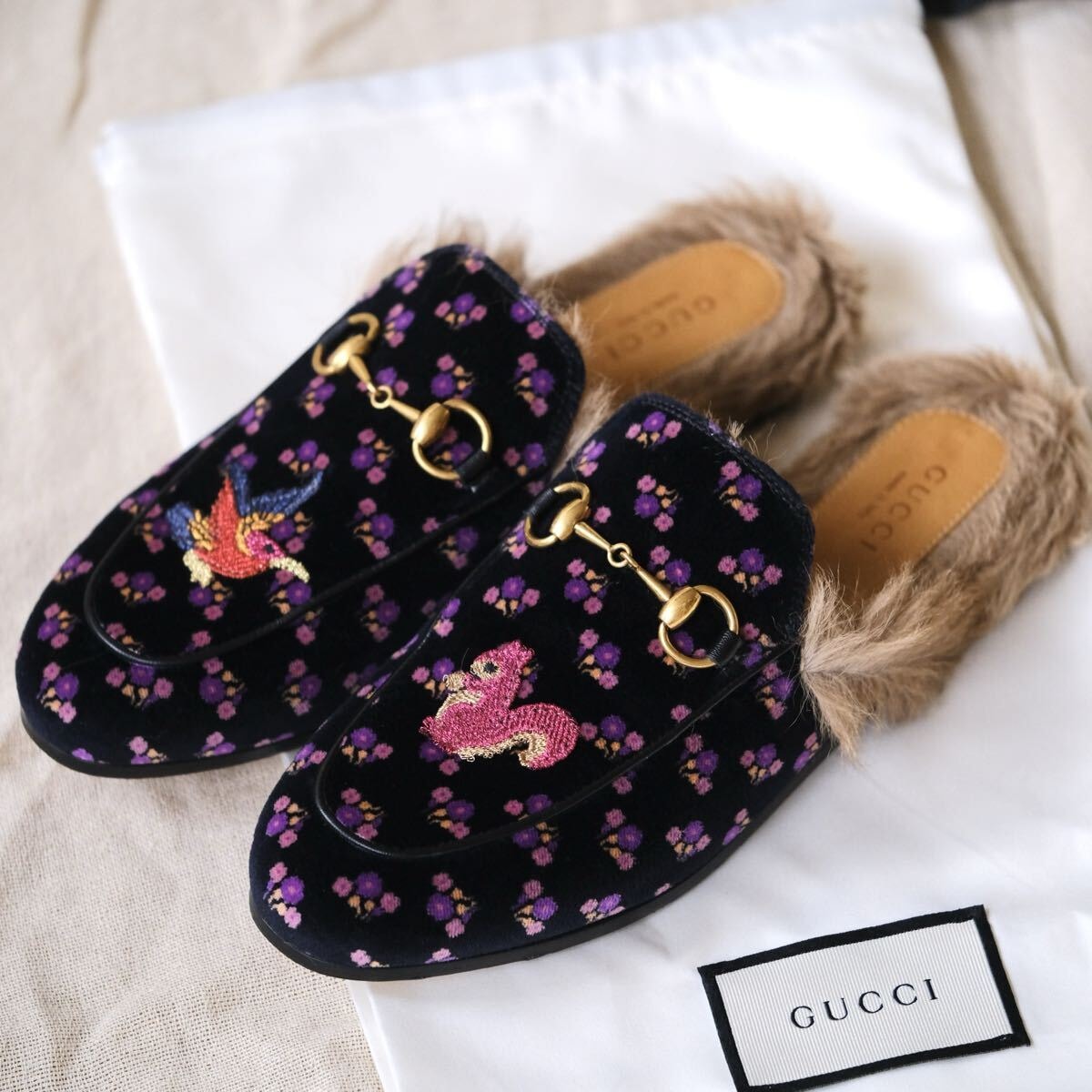 A (未使用に近い)】GUCCI(グッチ) GGマーモント タイガーチャーム