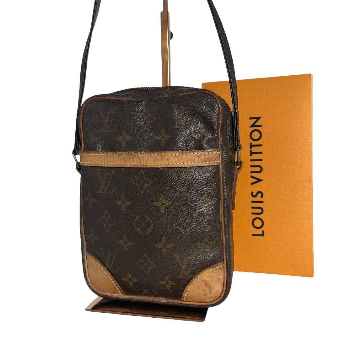 【正規品】ルイヴィトン　LOUIS VUITTON　モノグラム　ダヌーブ　ショルダーバッグ　ブラウン　茶　