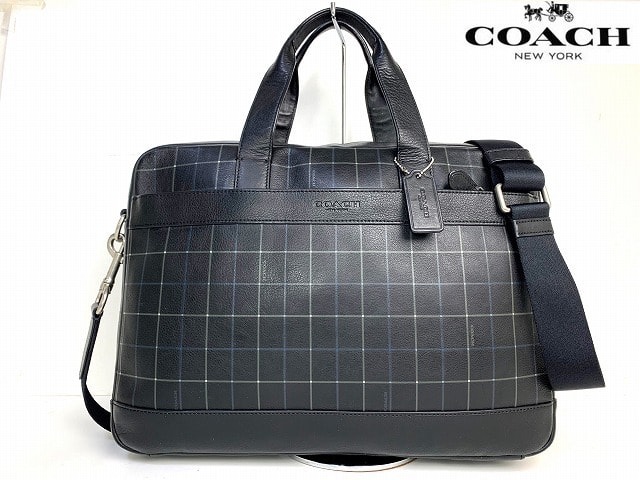 1円 [極美品] COACH コーチ ブリーフケース ショルダーバッグ レザー