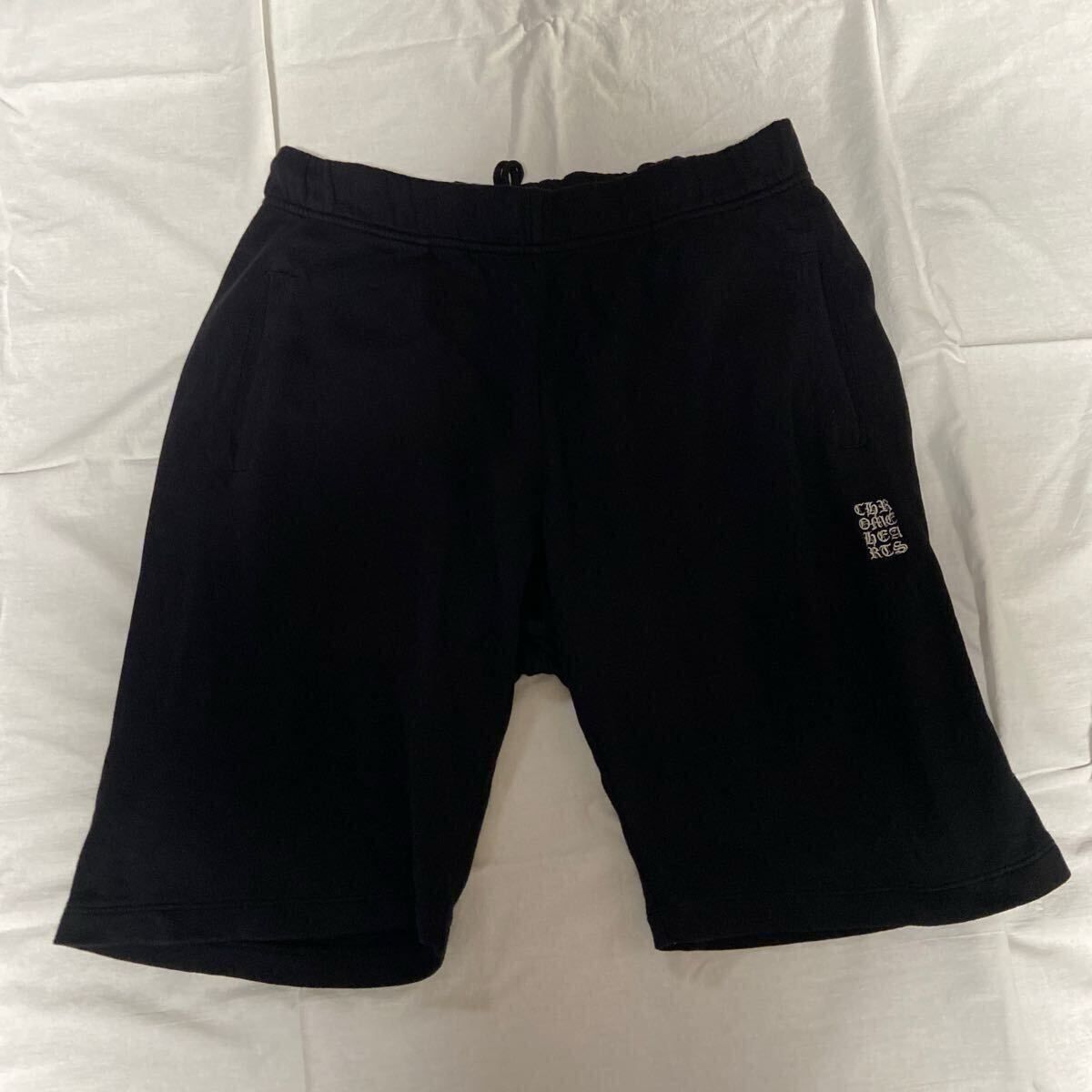 国内正規品　美品　M クロムハーツ　y not ハーフパンツ　ショートパンツ　刺繍　黒　革タグ