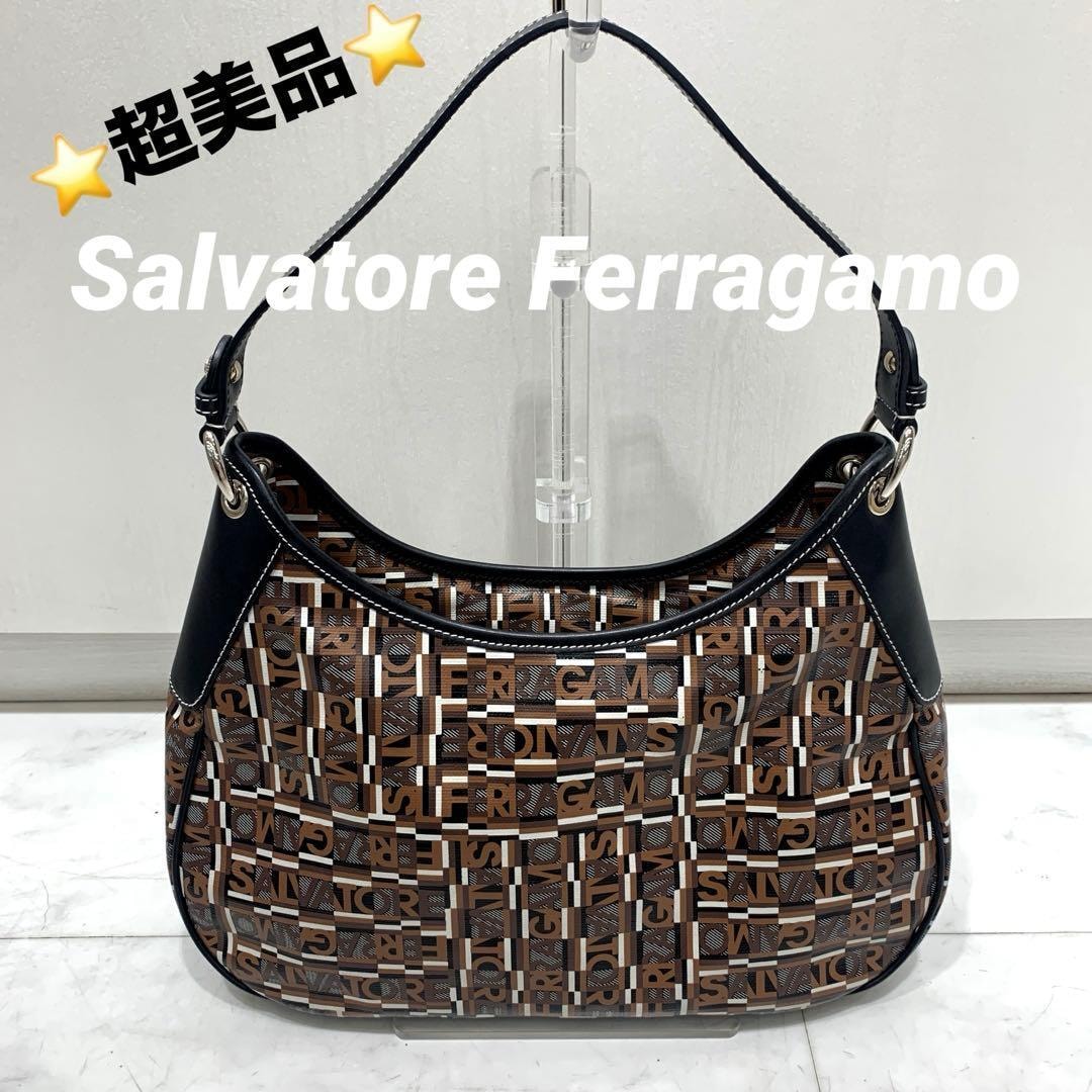 B (目立った傷や汚れなし)】□美品 サルヴァトーレフェラガモ ビジネス