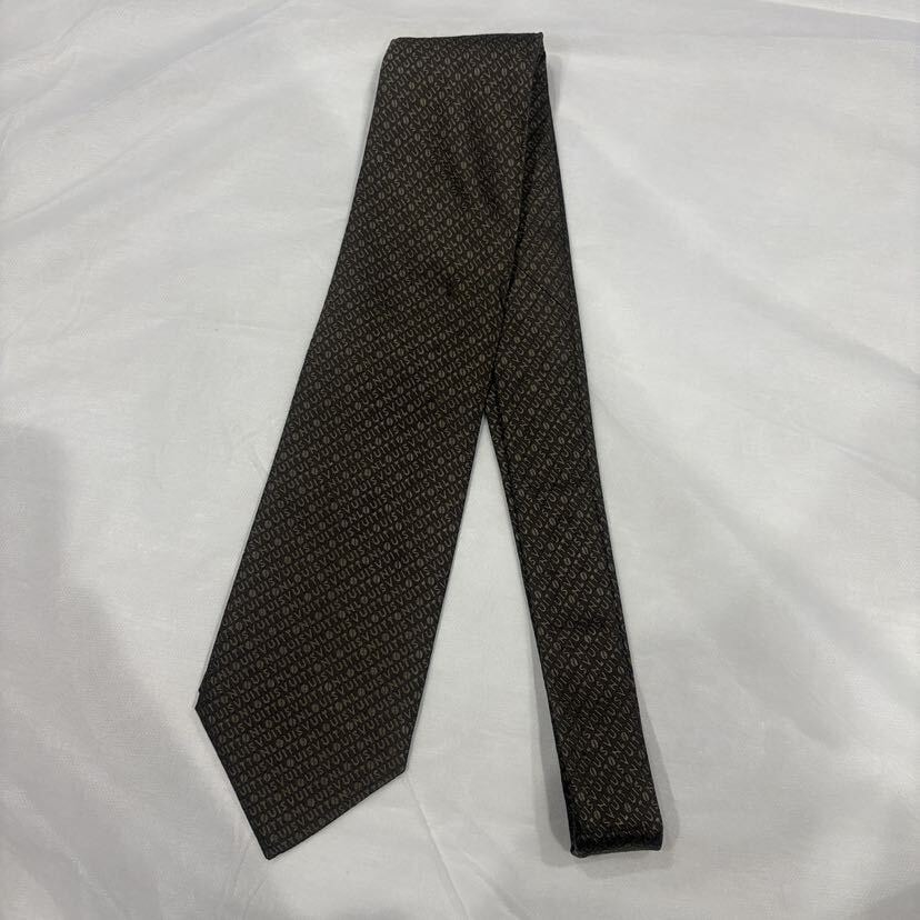 ルイヴィトン 総柄 ネクタイ ブラウン DH82169