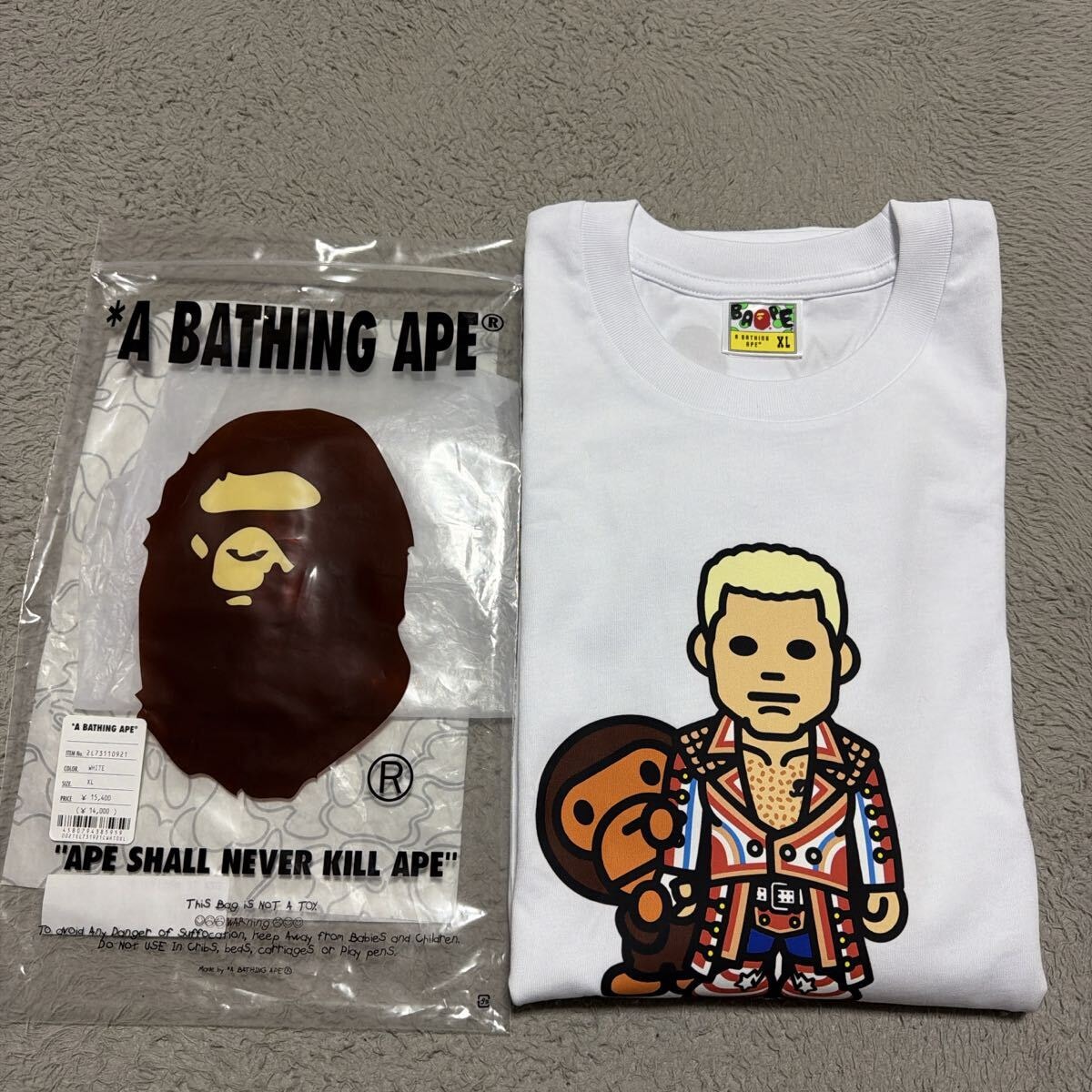 A+ (新品・未使用(ワケあり))】A BATHING APE BAPE WWE CODY RHODES t