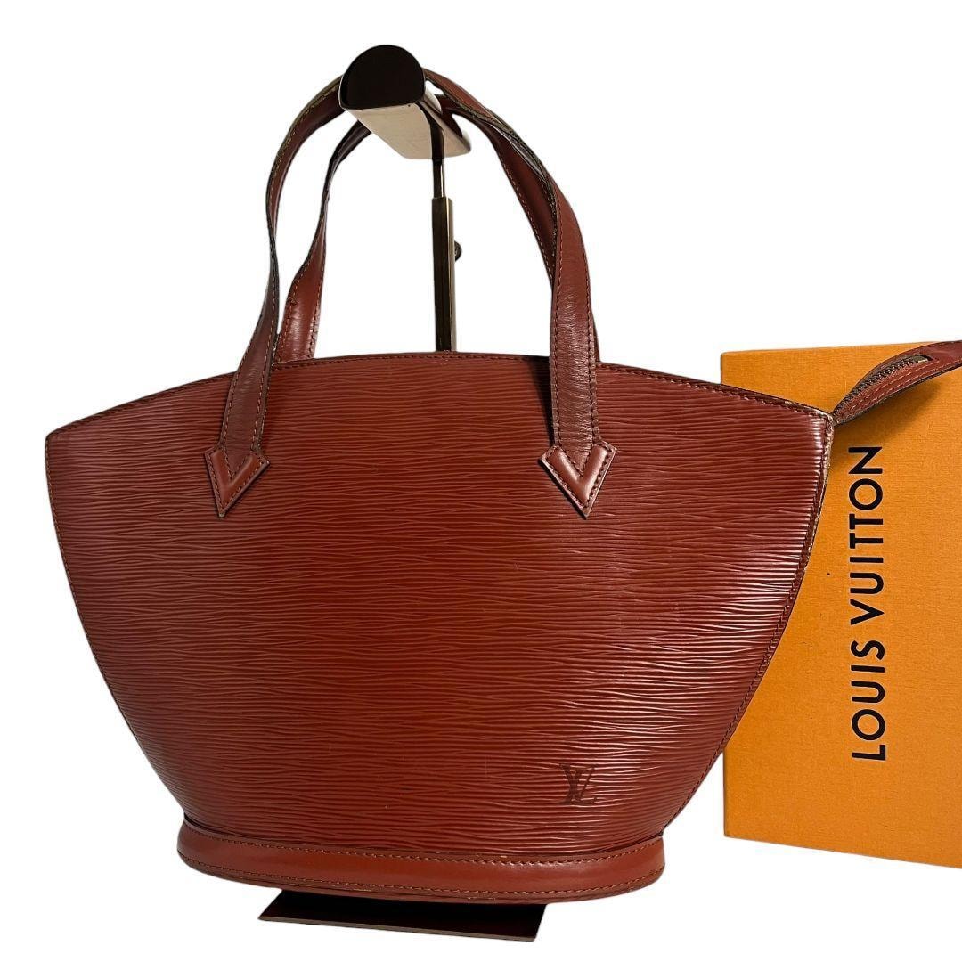 ルイヴィトン　ハンドバッグ　トートバッグ　ショルダーバッグ　エピ　サンジャック　M52273　ケニアブラウン　茶色 鑑定済 送料 無料 即決