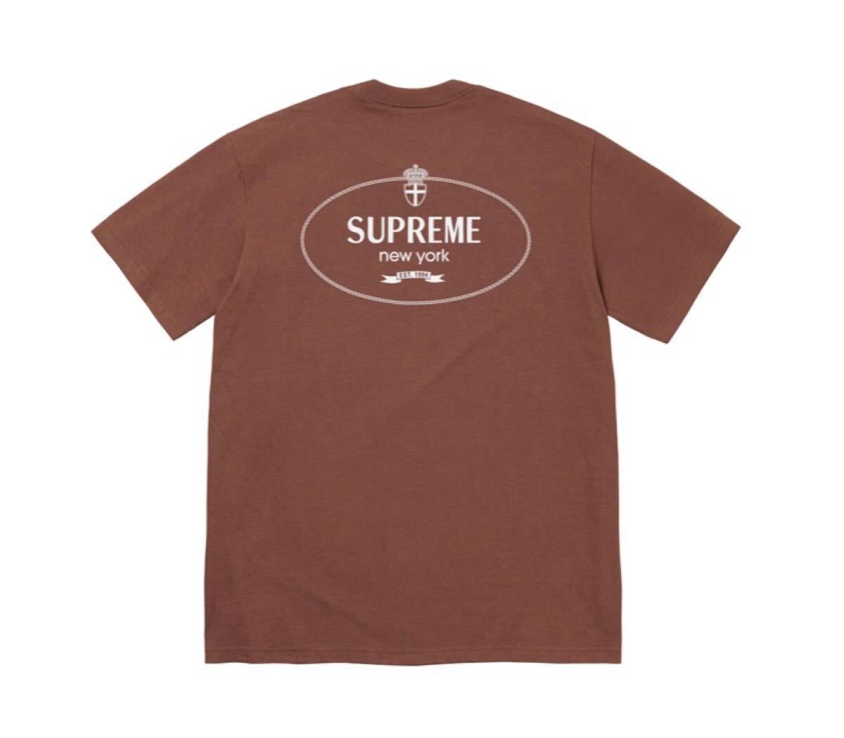 Supreme Crest Tee ブラウン XLサイズ シュプリーム クレスト Tシャツ