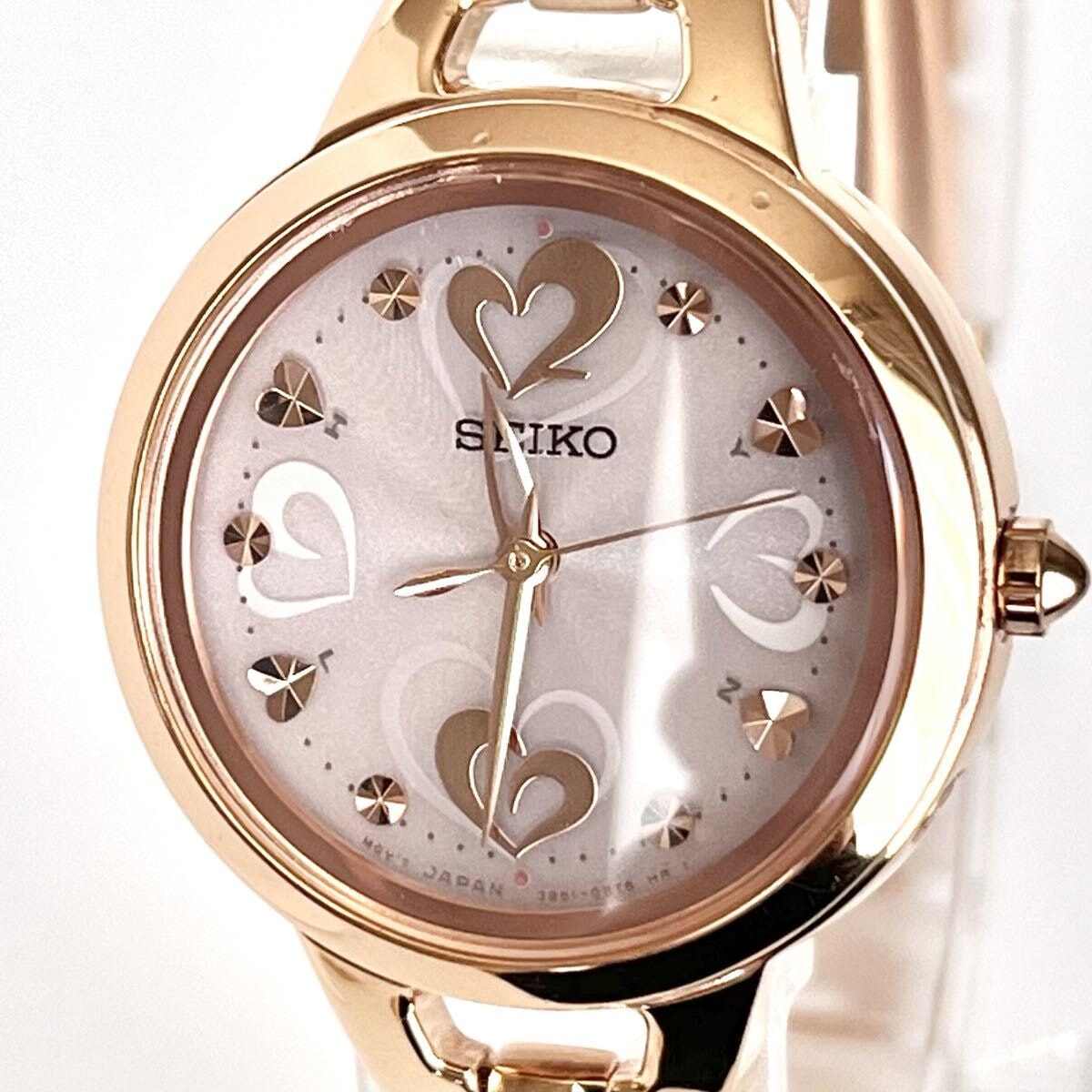 【稼働】磨き済み セイコー SEIKO レディース 腕時計 電波ソーラー 美品 ゴールド s2191