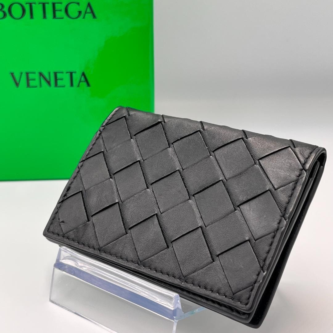 BOTTEGA VENETA ボッテガヴェネタ 名刺入 イントレチャート ビジネスカードケース 黒