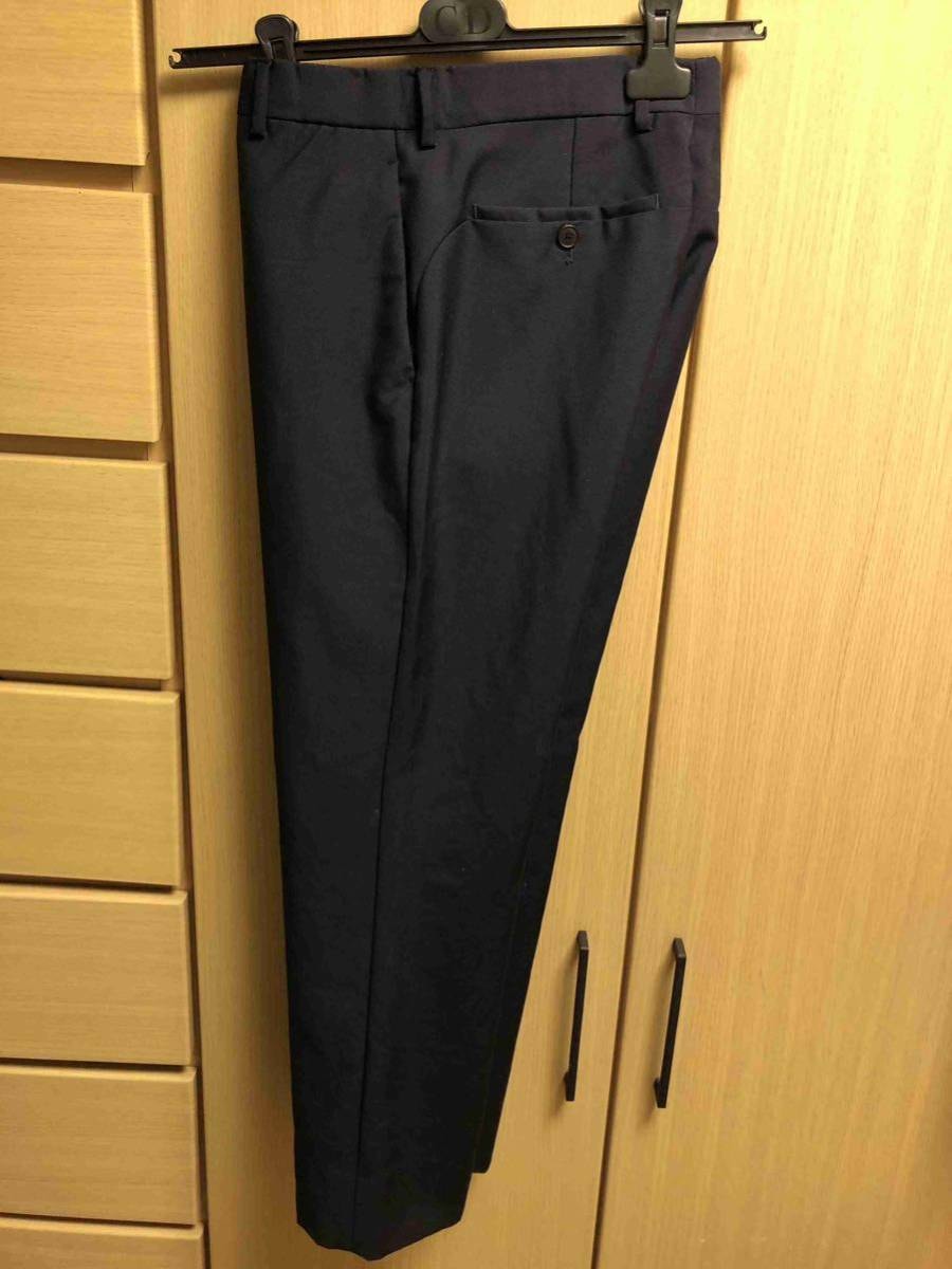 正規 16SS GIVENCHY ジバンシィ Riccardo Tisci リカルド ティッシ モヘヤ混 スラックス トラウザーズ パンツ 紺 46 16S 5249 005