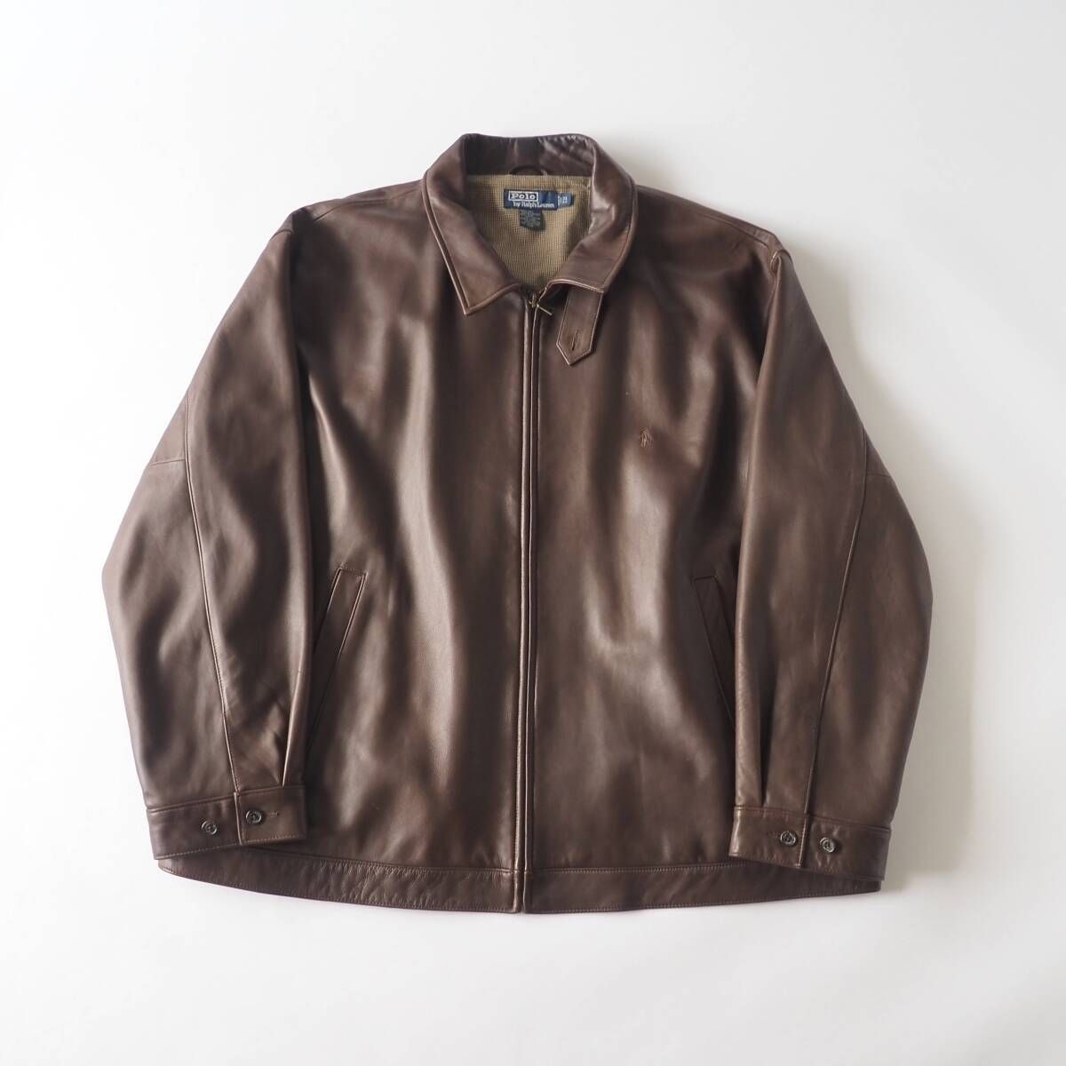 ラルフローレン本革レザージャケットブラウンビッグサイズ美品