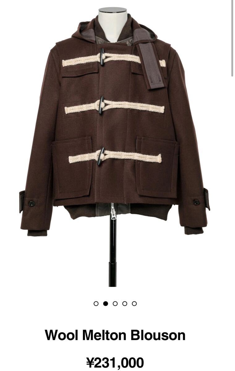 新品・未使用(ワケあり)】sacai Wool Melton Blouson ダッフル