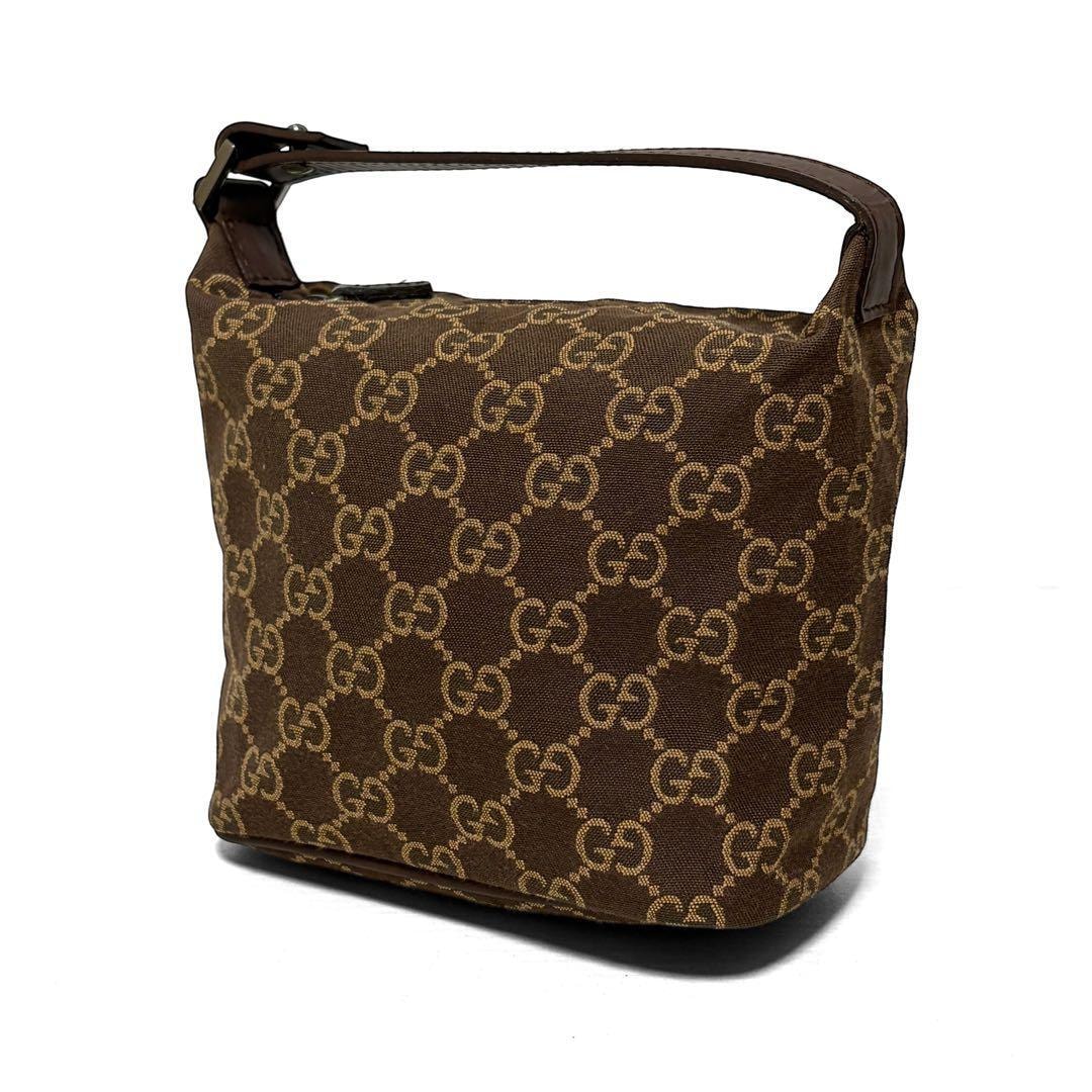 GUCCI グッチ ポーチ ハンドバッグ GGキャンバス ブラウン 039・1147 良品