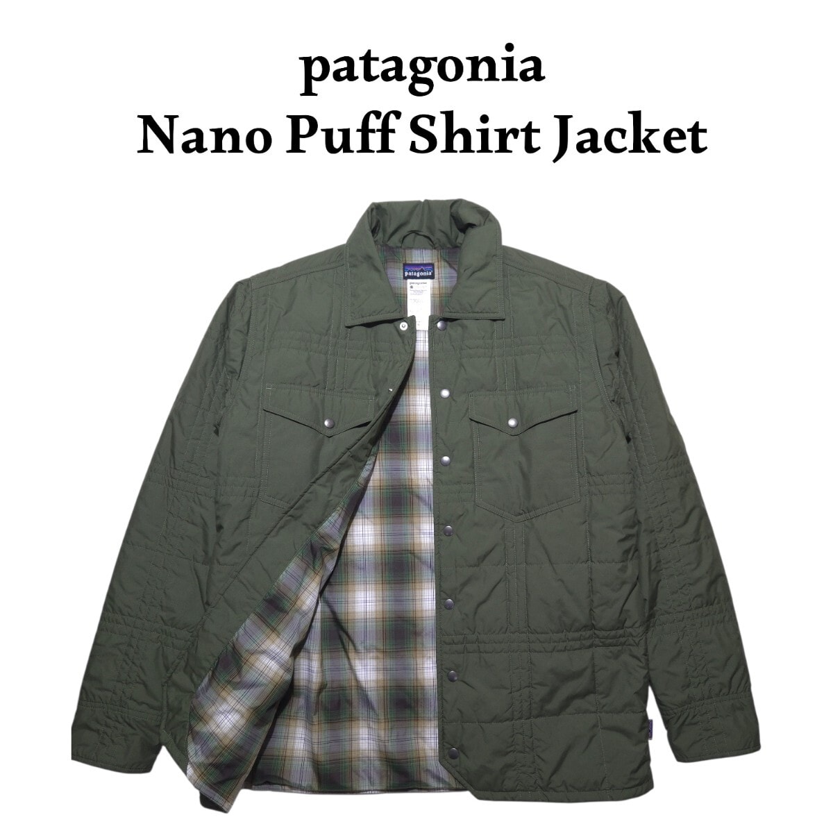 Patagonia 裏オンブレチェックナノパフシャツジャケット パタゴニア