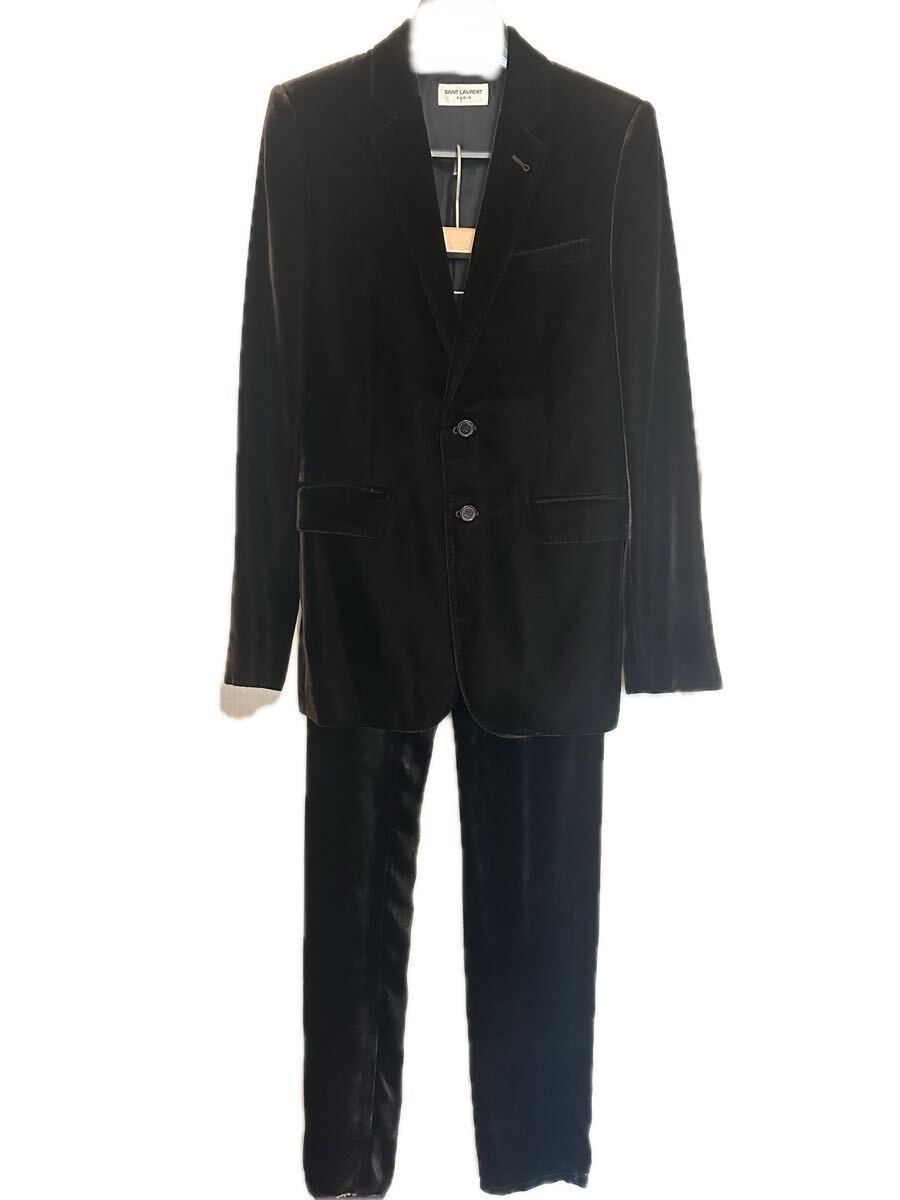 サンローラン　SAINT LAURENT ベルベット セットアップ　スーツ　 上下セット　ジャケット　パンツ　ベロア　メンズ　レディース