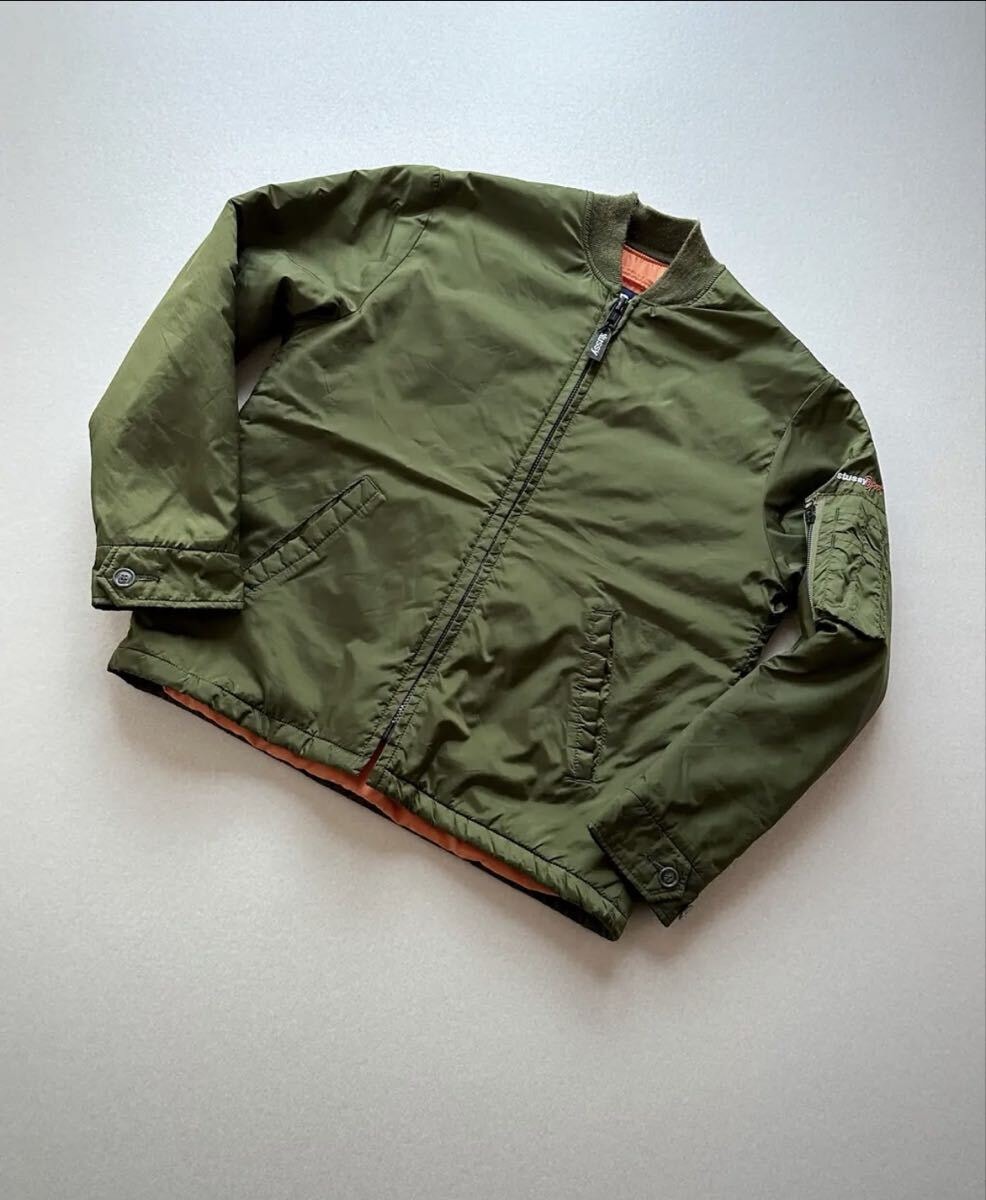 目立った傷や汚れなし】レア 90s USA製 STUSSY SPIEWAK MA-1BOMBER