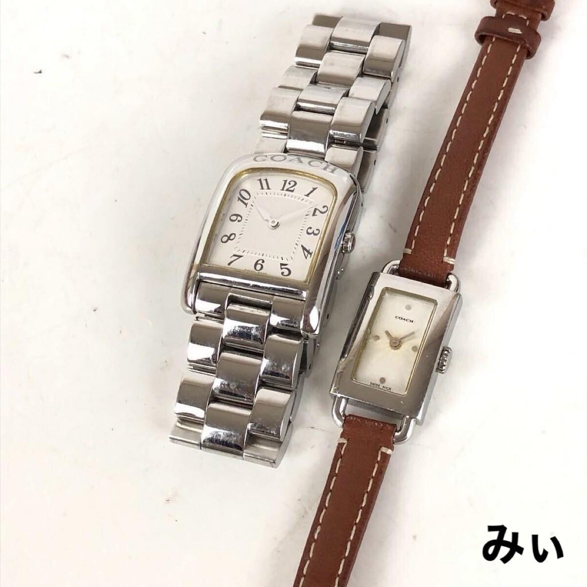 COACH コーチ レディース 腕時計 2本セット メタルベルト＆レザーベルト ステンレス 革 本革 シルバー ゴールド 2点 セット まとめ