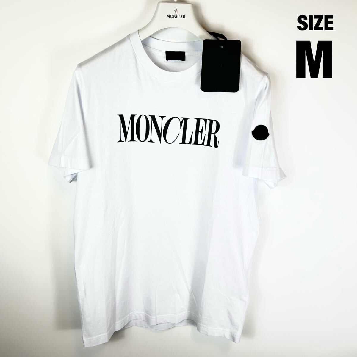 新品 100%本物 MONCLER ロゴ Tシャツ モンクレール M