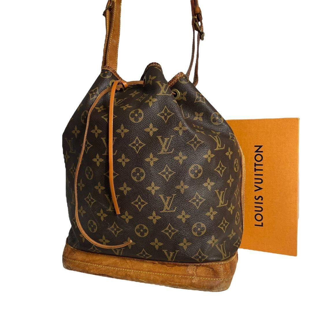  鑑定済　Louis Vuitton　ノエ　ルイヴィトン　モノグラム　ショルダーバッグ　ハンドバッグ　ブラウン　茶　巾着　
