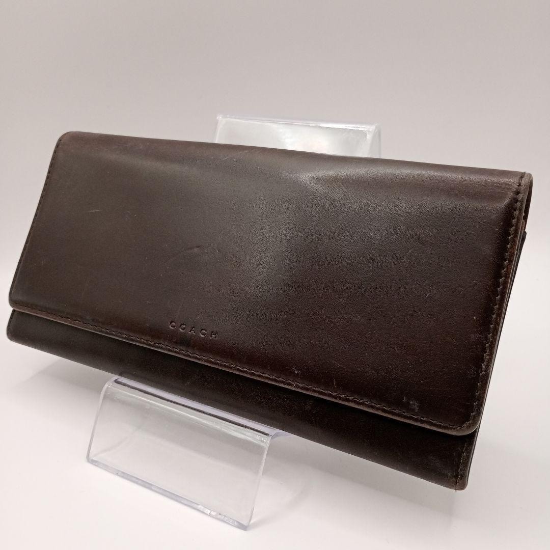 【中古】 コーチ 長財布（かぶせ蓋） ショルダーウォレット F30256 レザー くすみブルー ショルダーバッグ クラッチバッグ 3WAY レディース 女性 COACH COACH - 【中古】 コーチ 長財布（かぶせ蓋） ショルダーウォレット