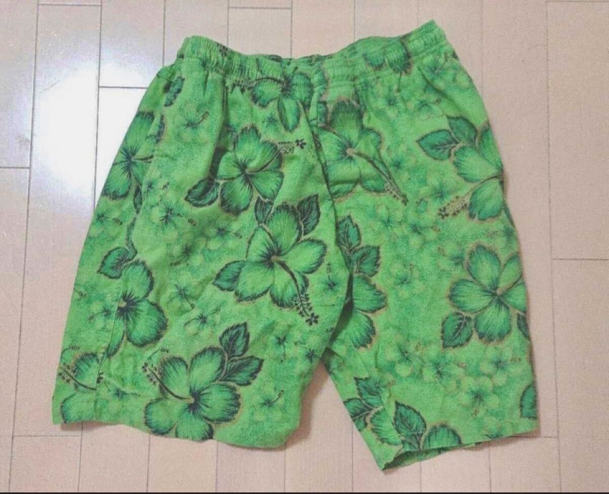 stussy ステューシー ハーフパンツ M flower トロピカル ハワイアン