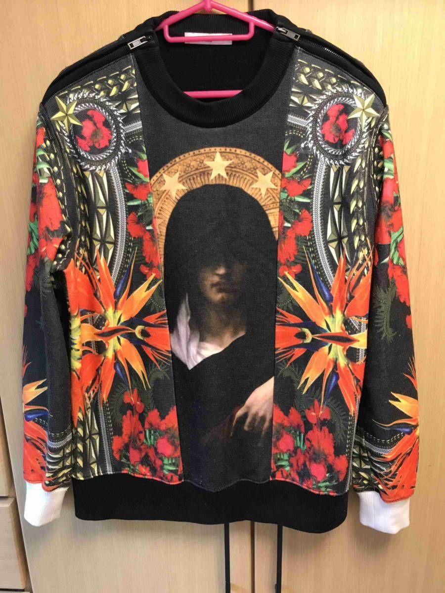 正規 13AW GIVENCHY ジバンシー ジバンシィ マリア 極楽鳥花 ストレリチア 総柄 スウェット S 13A7711481