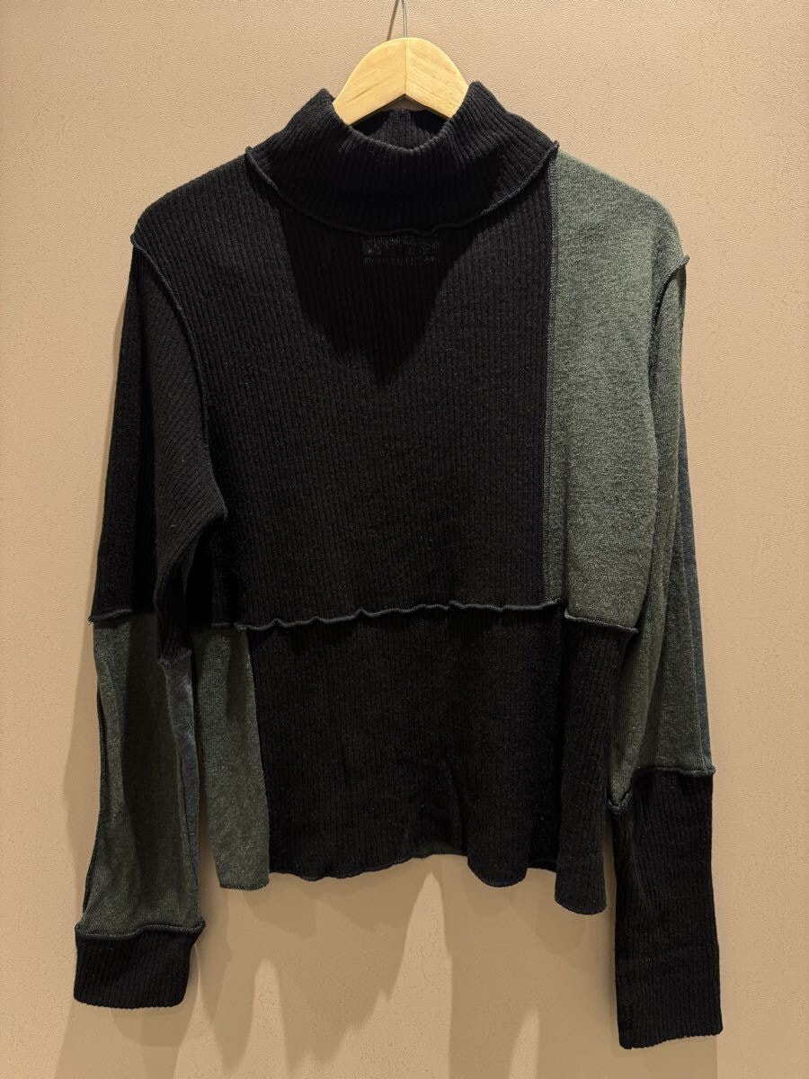 【新品タグ付き】MM6 タートルネックニット パッチワークデザイン ユニセックス 新品・未使用(ワケあり)】【新品タグ付き】MM6 タートルネック