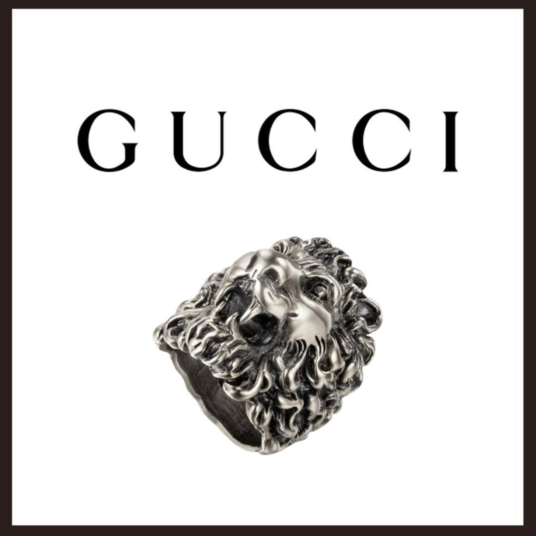 ○★新品 未使用 Gucci グッチ ライオンヘッド 定番シルバーリング 19号 GUCCI（グッチ）○●