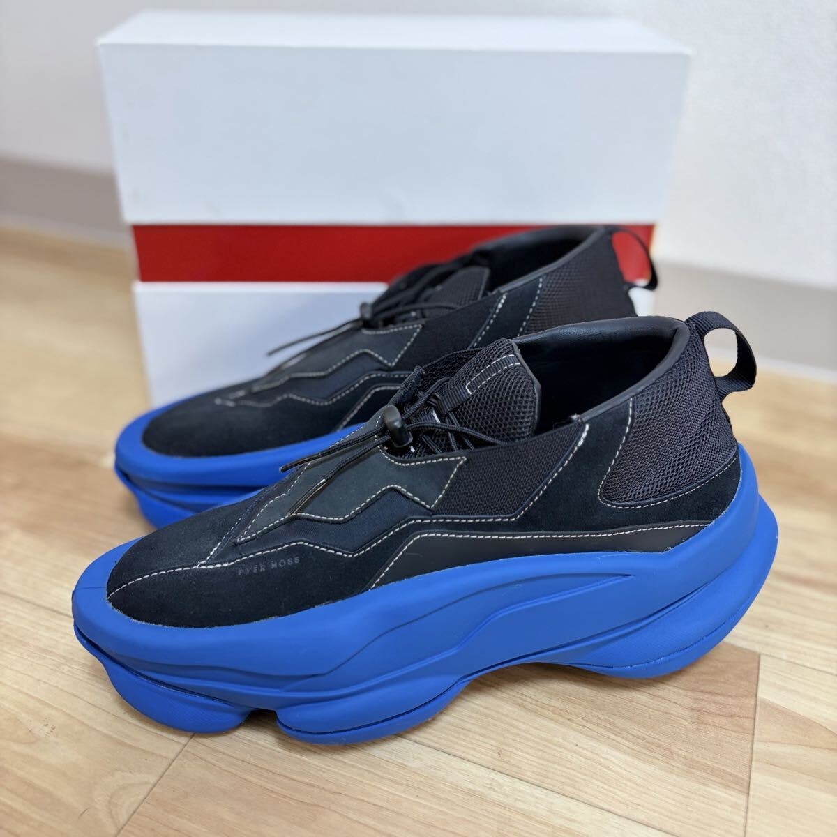Reebok Pyer Moss リーボック Pyermoss Pyer Moss Sculpt black/blue US9 27cmスニーカーシューズ コラボスニーカー ローカットスニーカー