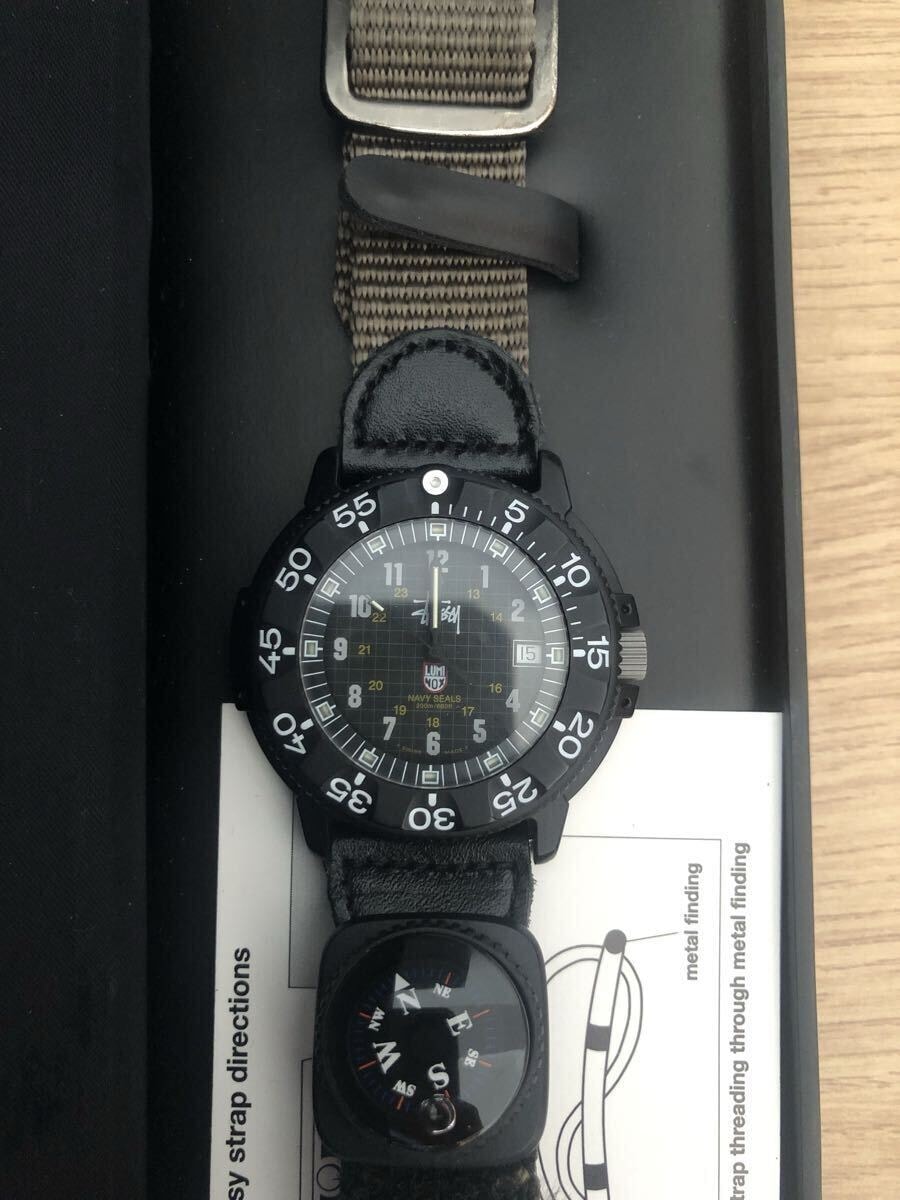 STUSSY×luminox 1st ルミノックス ミリタリーウォッチ NAVY SEALS ネイビーシールズ 美品