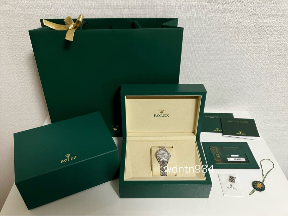 5月購入 ロレックス 新品 デイトジャスト 279384RBR/マザーオブパール ホワイトゴールド ステンレス ダイヤモンド 28mm 