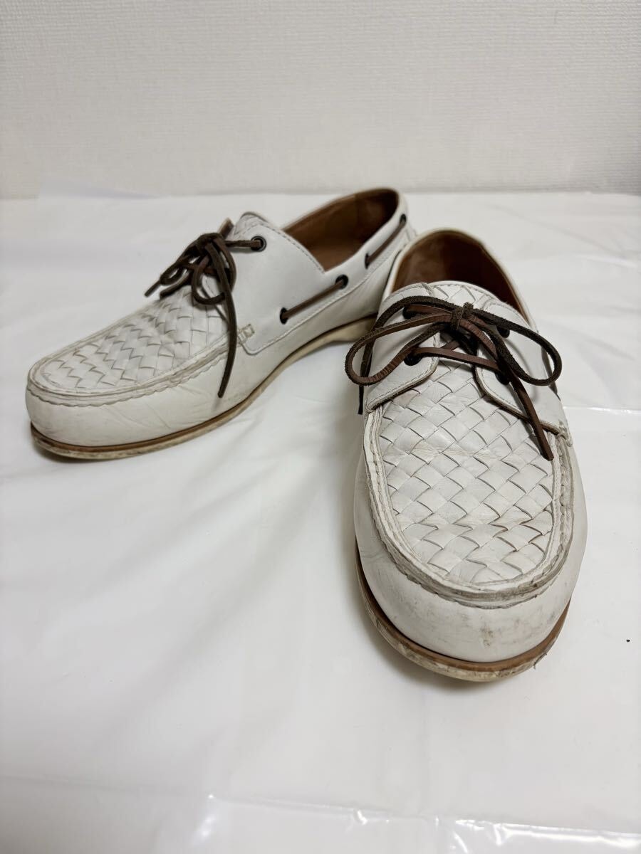 Bottega Veneta ホワイトレザー ローファー 42【26.5〜27cm】 
