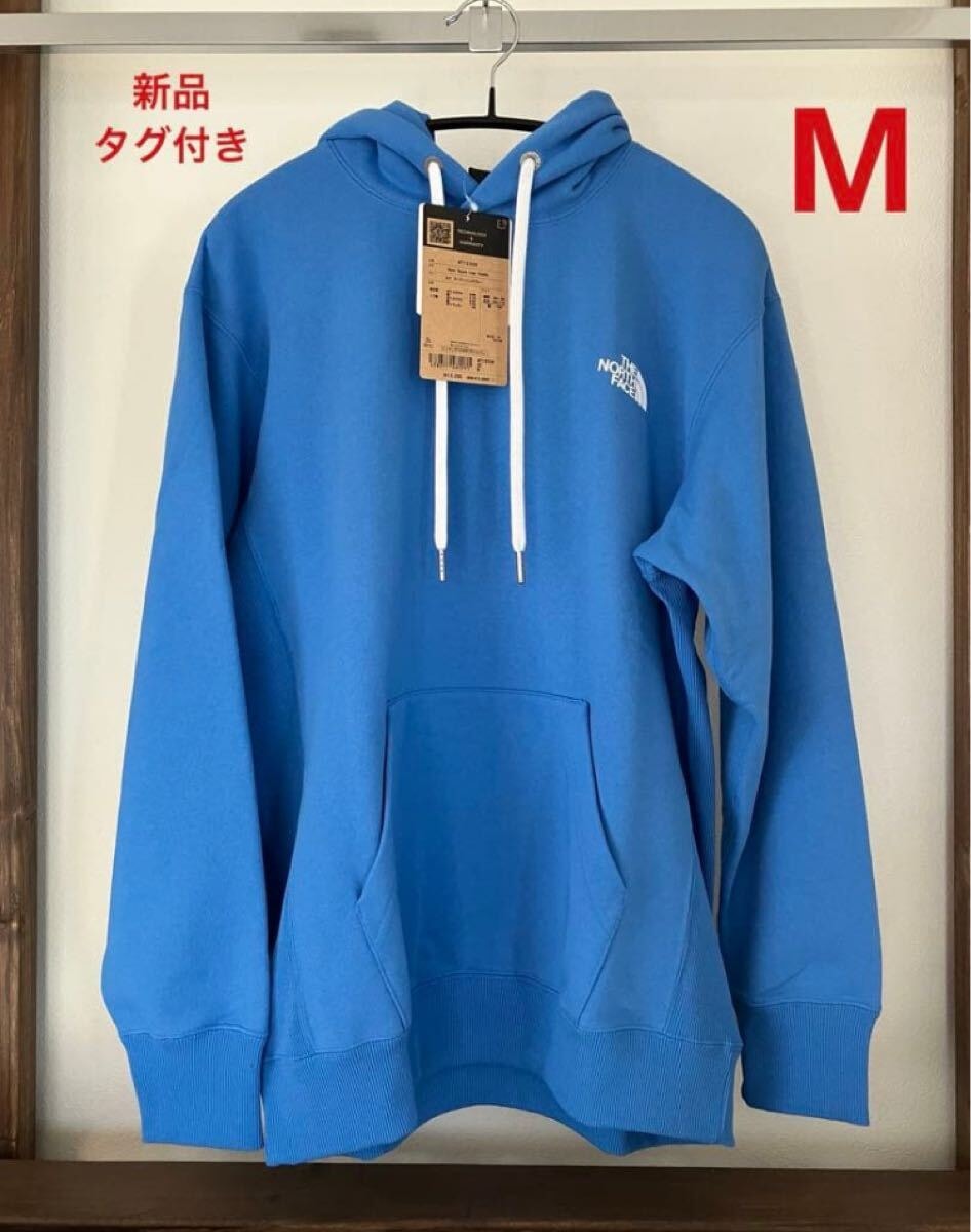 新品 THE NORTH FACE パーカー M バックスクエアロゴ 青