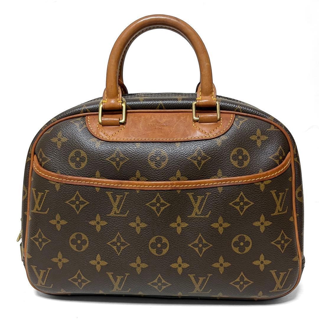 Louis Vuitton ルイヴィトン トゥルーヴィル ハンドバッグ モノグラム ブラウン PVC レザー LV M42228