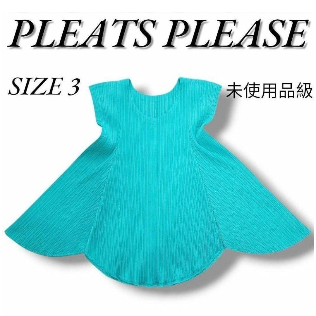 未使用品級　プリーツプリーズ ジョコーソフレア　フレンチスリーブ　カットソー　トップスPLEATS PLEASE ISSEY MIYAKE イッセイミヤケ