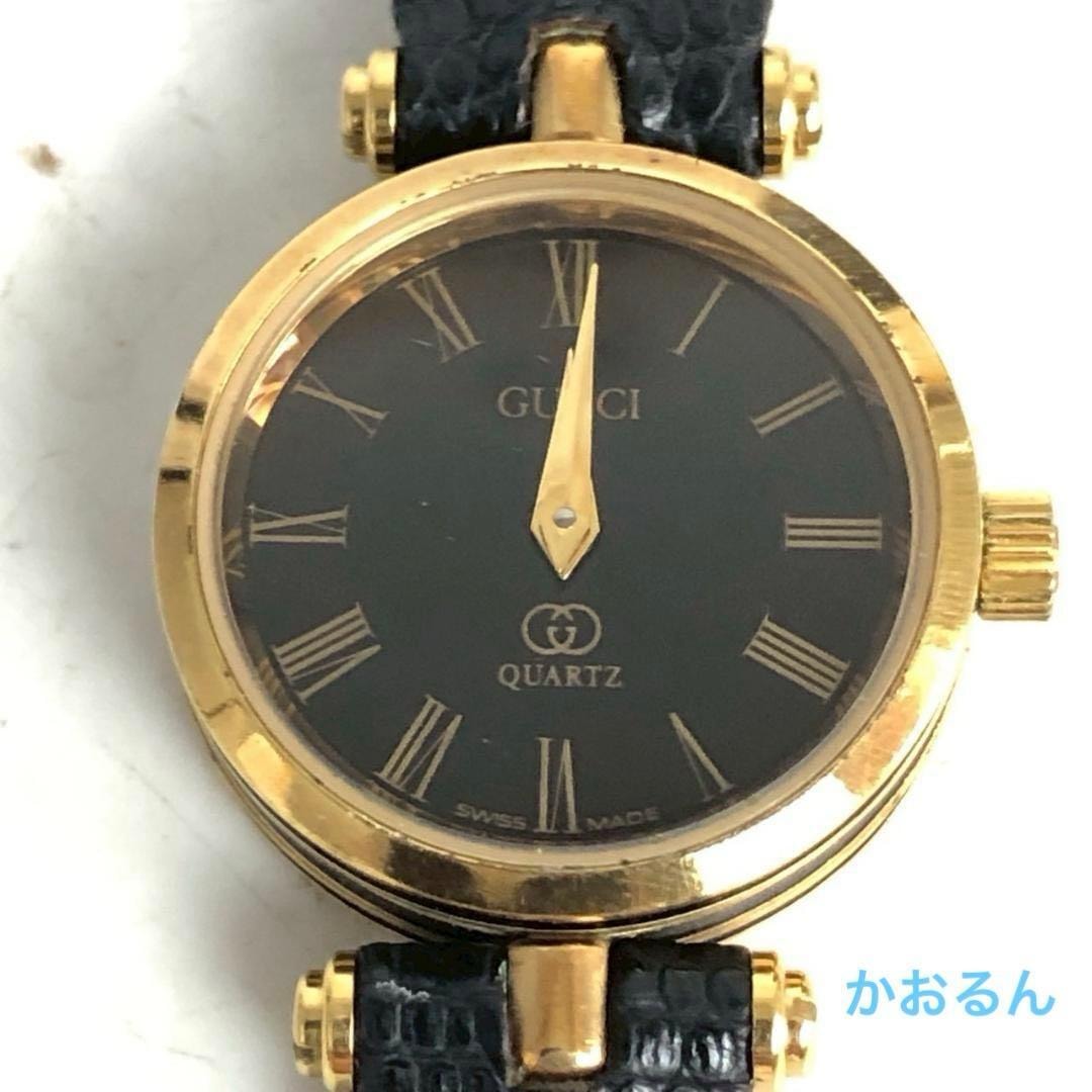 GUCCI グッチ 腕時計 アナログ クオーツ ゴールド メンズ ブランド 希少 稼働品 ヴィンテージ 鑑定済 正規品 本物 人気 定番 美品 おしゃれ