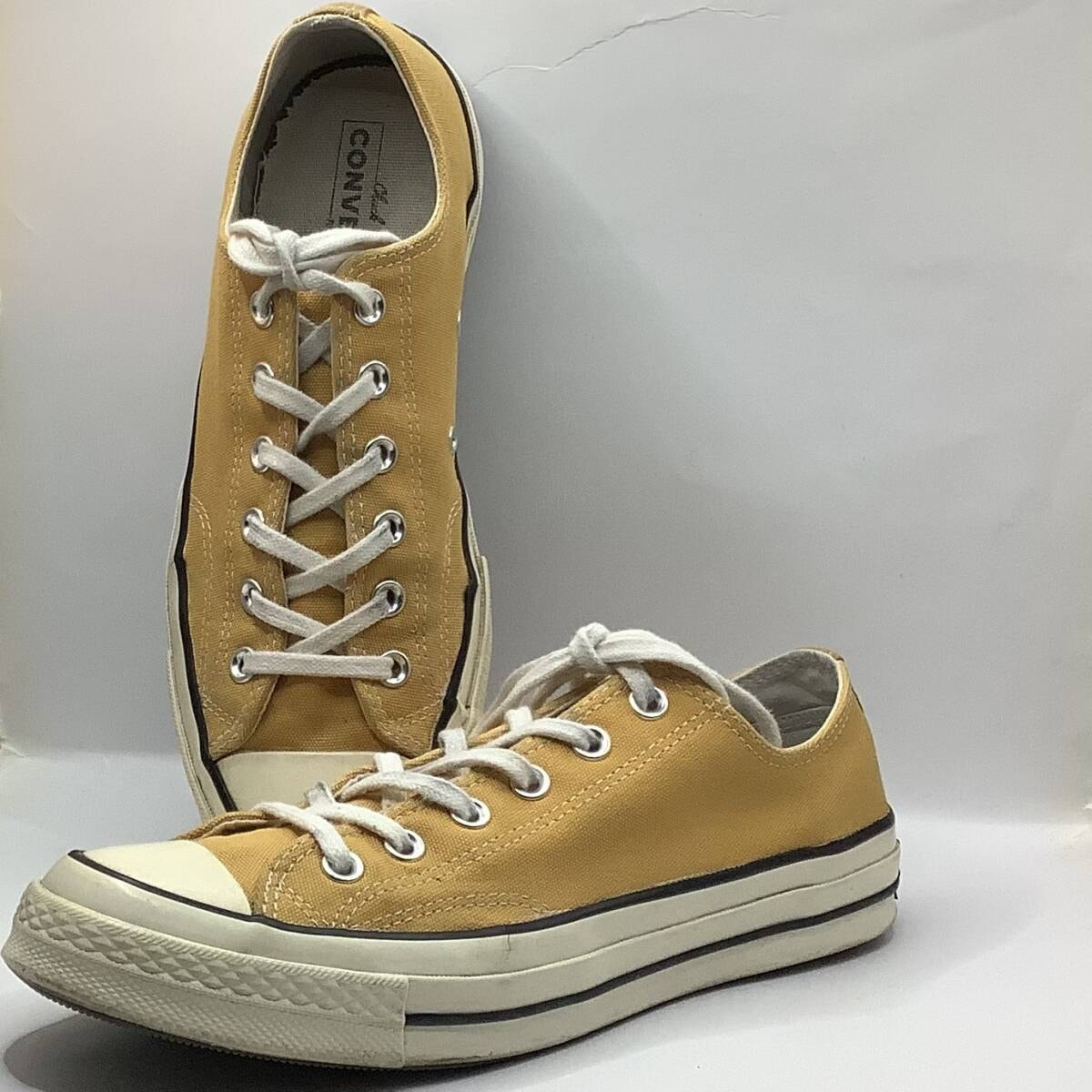 コンバース chuck Taylor チャックテイラー ct70 オールスター CONVERSE 三ツ星 OX ローカット US8 JP26.5㎝ からし サンフラワー イエロー