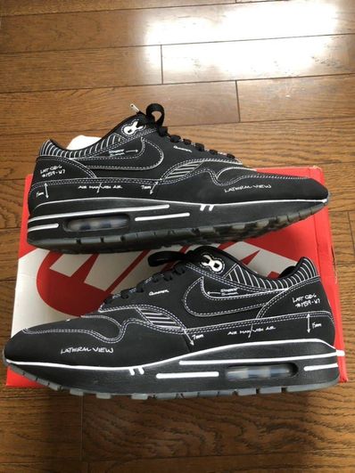 Nike air max 1 tinker schematic black on sale